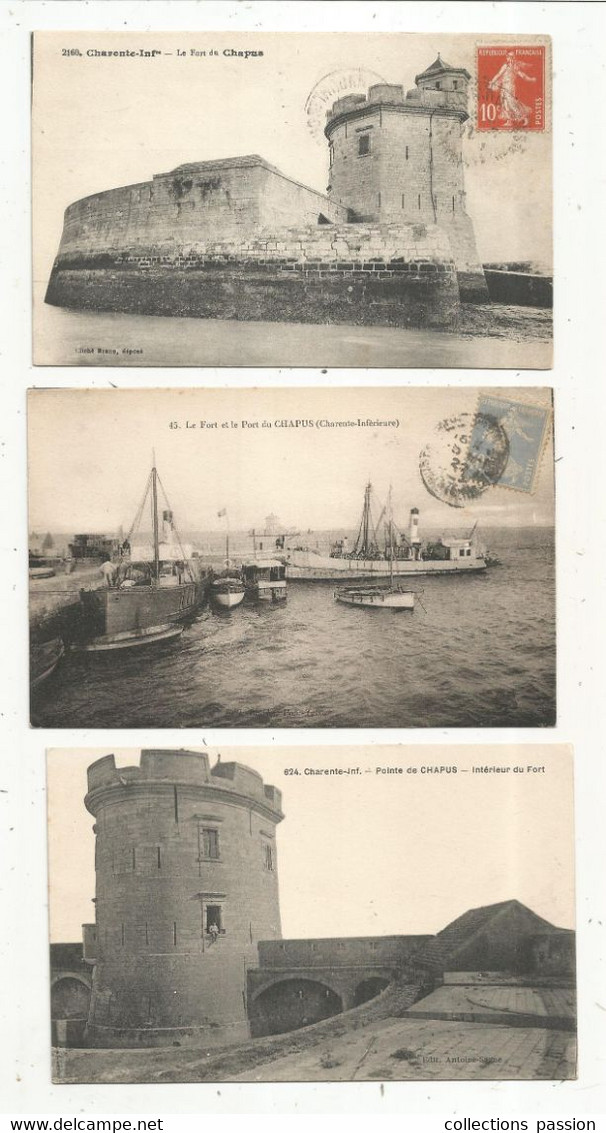 Cp ,17 , BOURCEFRANC LE CHAPUS, Fort ,port, 2 Scans, LOT DE 5 CARTES POSTALES - 5 - 99 Cartes
