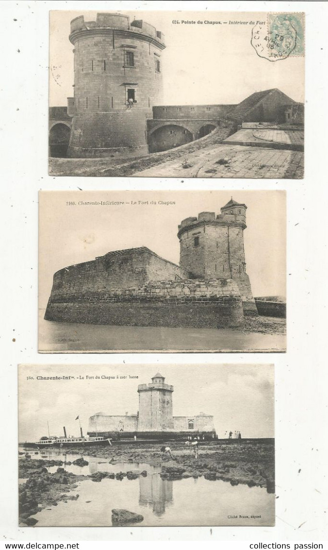 Cp ,17 , BOURCEFRANC LE CHAPUS, Fort , Pointe, Parcs à Huitres, 2 Scans, LOT DE 5 CARTES POSTALES - 5 - 99 Karten