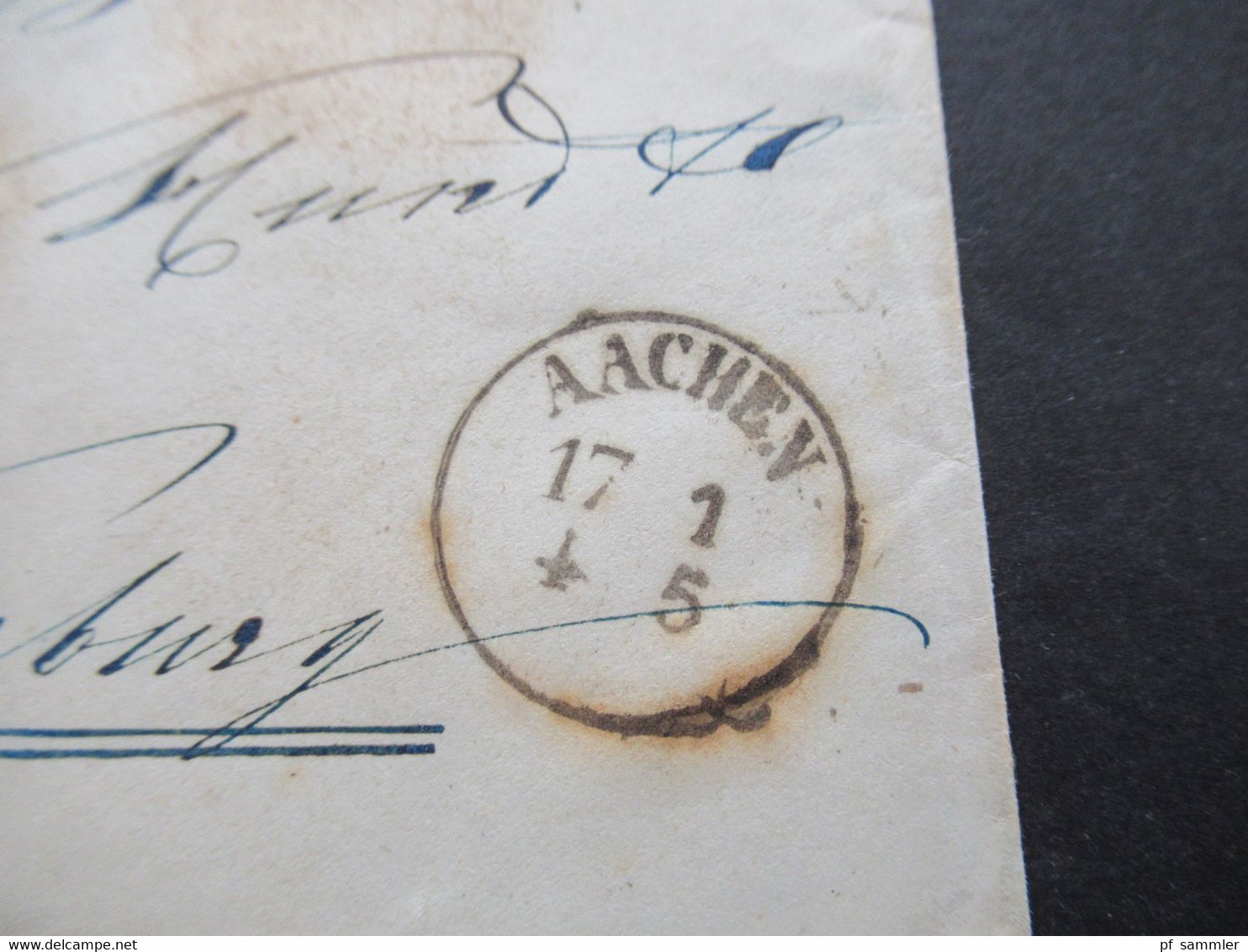 AD Preussen GA Umschlag 1 Sgr Stempel K1 Aachen 17.1. Zusatzfrankatur Abgelöst! Fernbrief Nach Neuerburg - Ganzsachen