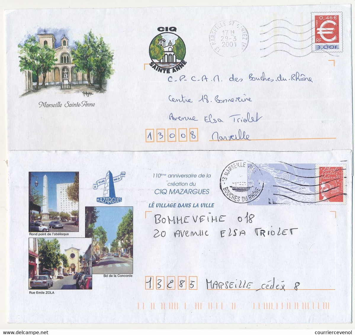 8 PAP Différents "quartiers De Marseille", Ayant Servi, Bon état D'ensemble - PAP: Sonstige (1995-...)