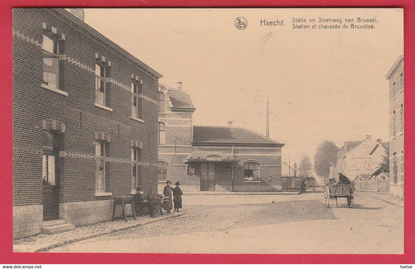 Haacht - Statie En Steenweg Van Brussel - 1924   ( Voir Verso ) - Haacht