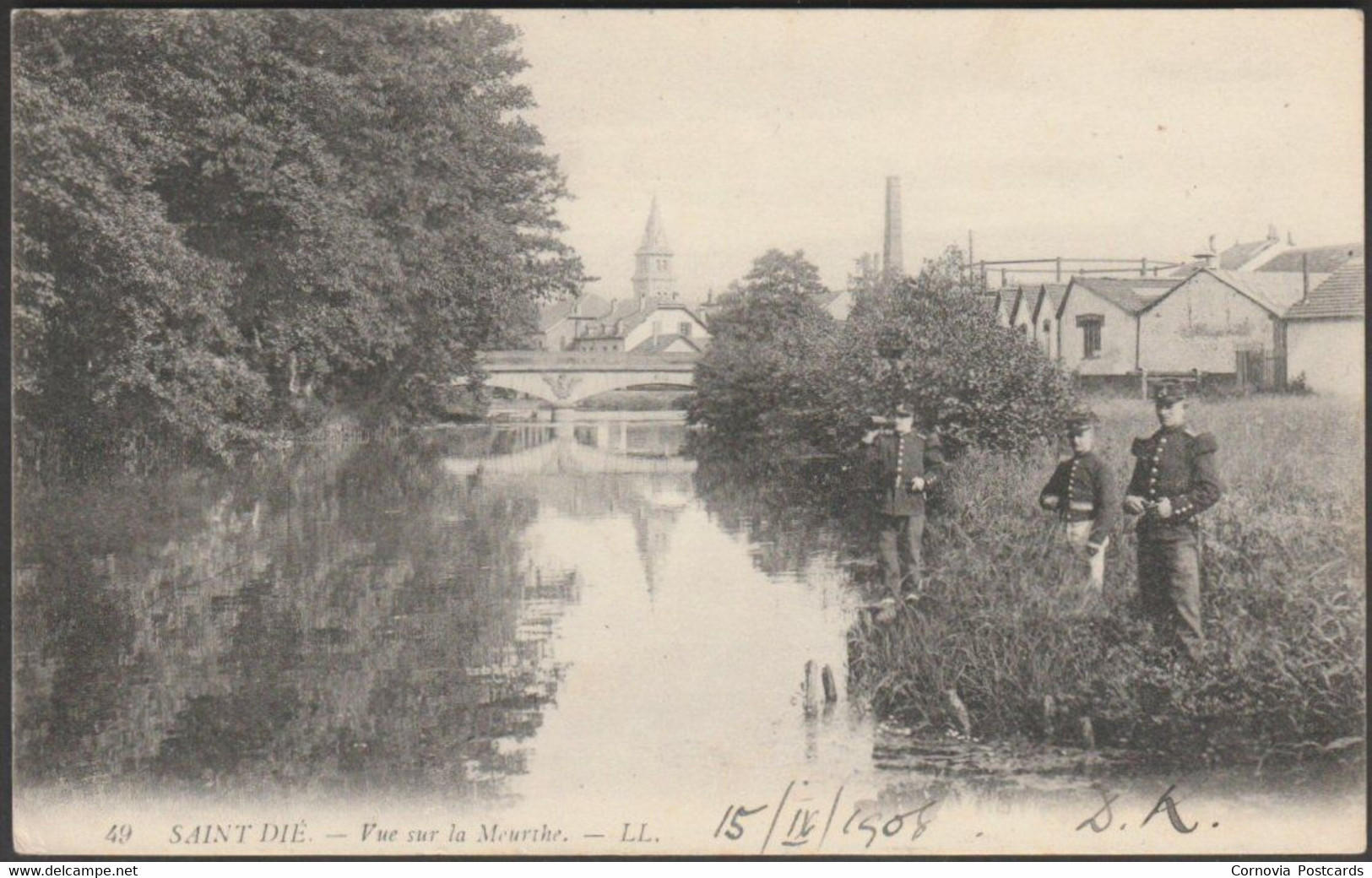 Vue Sur La Meurthe, Saint Dié, 1908 - Lévy CPA LL49 - Saint Die