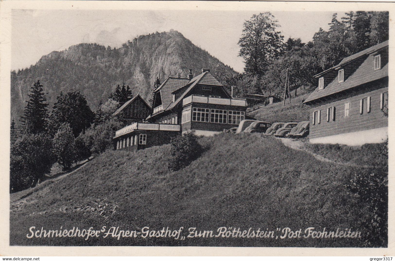 A1581) Schmiedhofer's Gasthof ZUM RÖTHELSTEIN - Post FROHNLEITEN - Schöne Alte AK 12.8.1955 - Frohnleiten