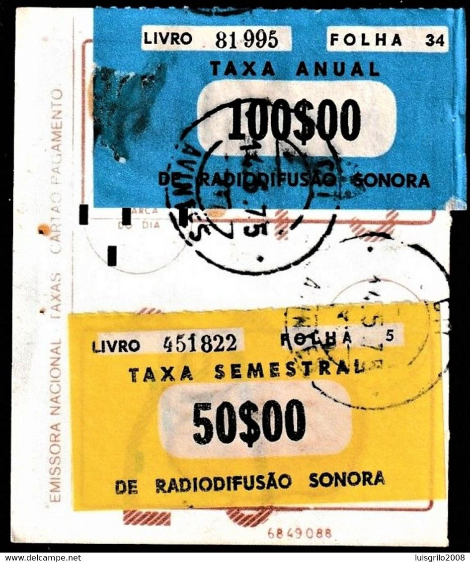 Fiscal/ Revenue, Portugal - Tax/ Taxa De Radiodifusão Sonora -|-  1966 - Used Stamps