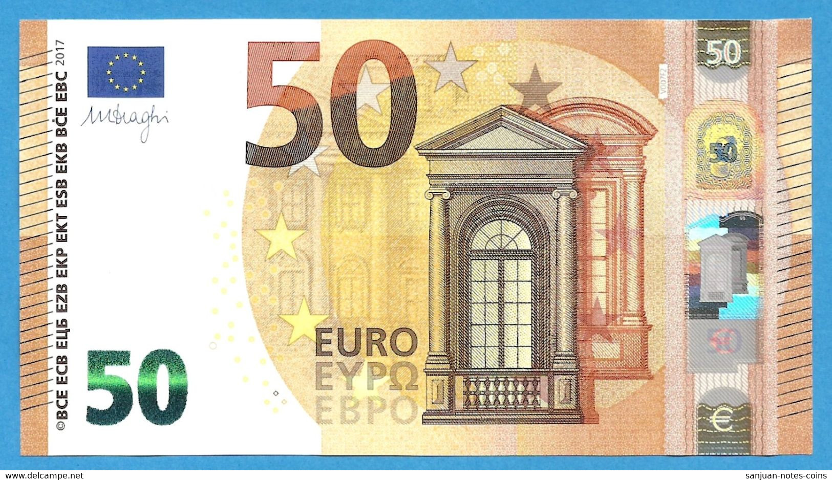 50 EURO SPAIN DRAGHI VA-V007 UNC-FDS (D109) - 50 Euro