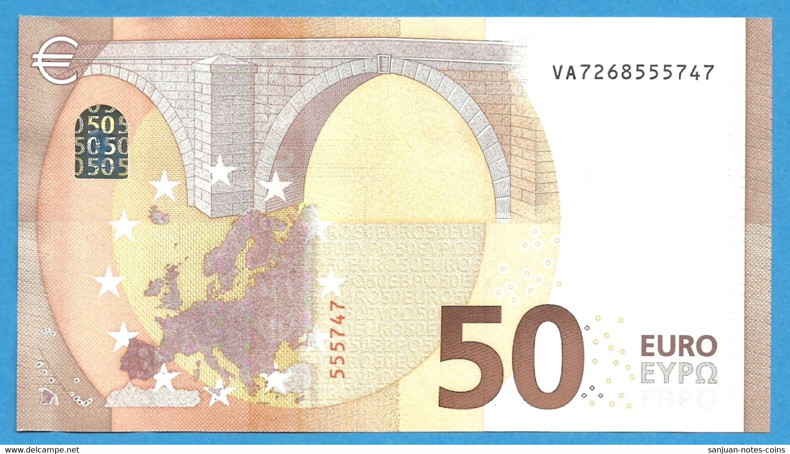 50 EURO SPAIN DRAGHI VA-V007 UNC-FDS (D109) - 50 Euro