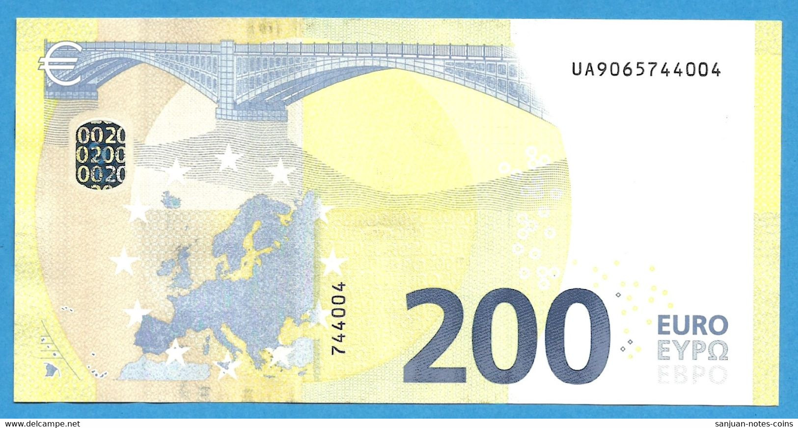 200 EURO FRANCE DRAGHI UA-U003 UNC-FDS (D110) - 200 Euro