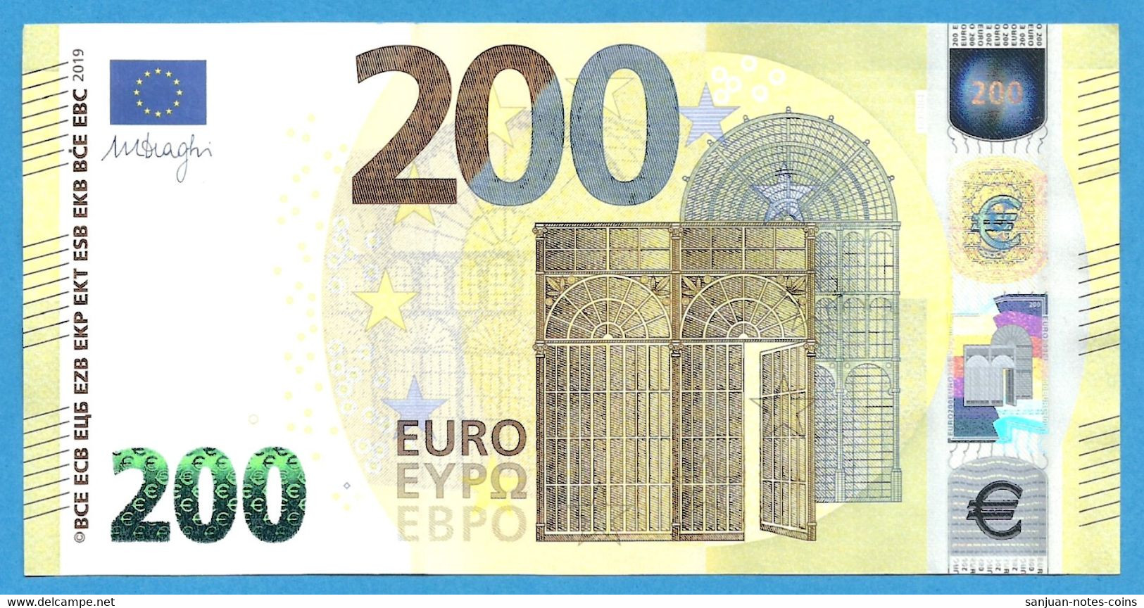 200 EURO FRANCE DRAGHI UC-U004 UNC-FDS (D111) - 200 Euro