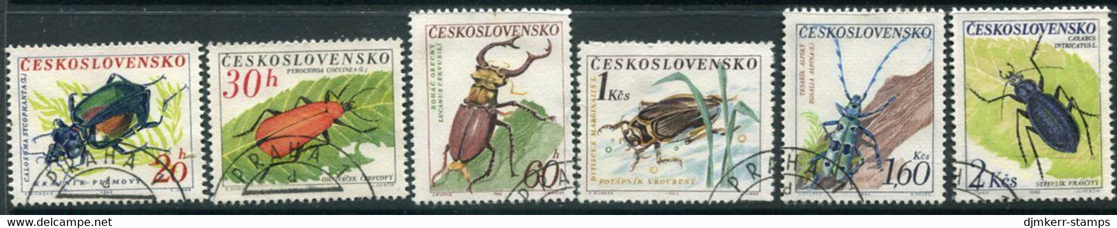 CZECHOSLOVAKIA 1962 Insects Used.  Michel 1371-76 - Oblitérés