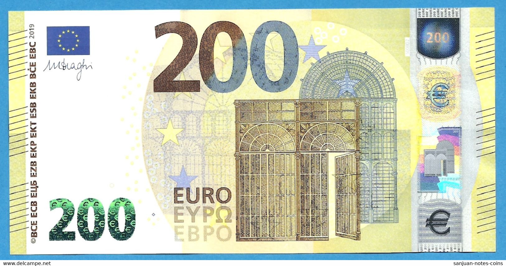 200 EURO ITALY DRAGHI SD-S008 UNC-FDS (D112) - 200 Euro