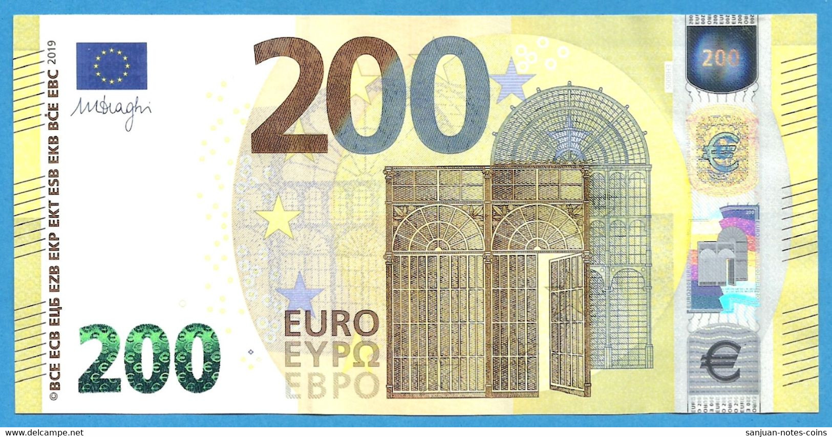 200 EURO ITALY DRAGHI SC-S008 UNC-FDS (D113) - 200 Euro