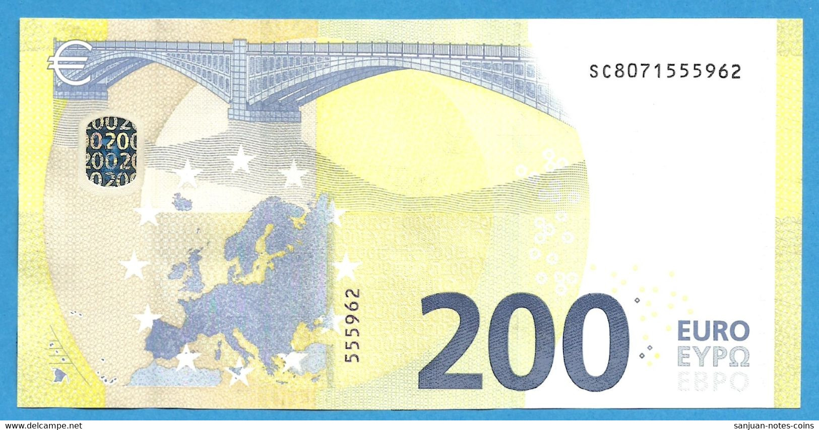 200 EURO ITALY DRAGHI SC-S008 UNC-FDS (D113) - 200 Euro