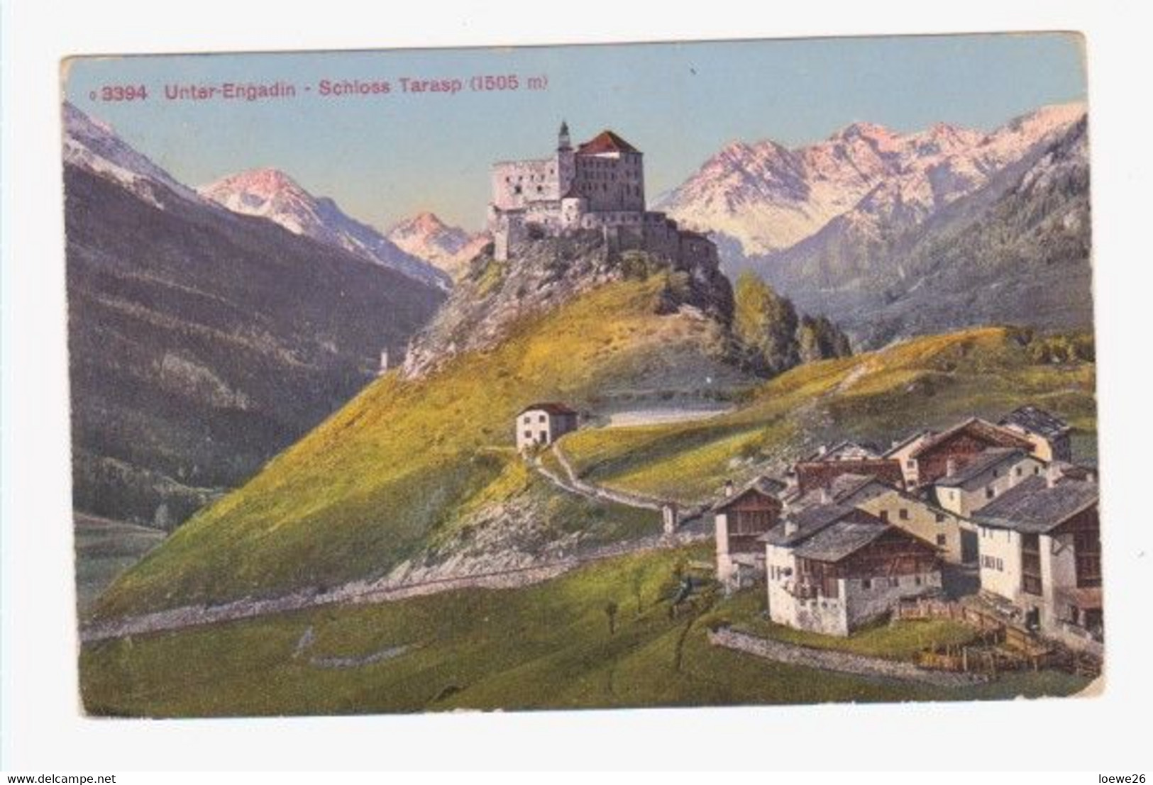Schloss Tarasp, Unterengadin, Gel. 1914 - Tarasp