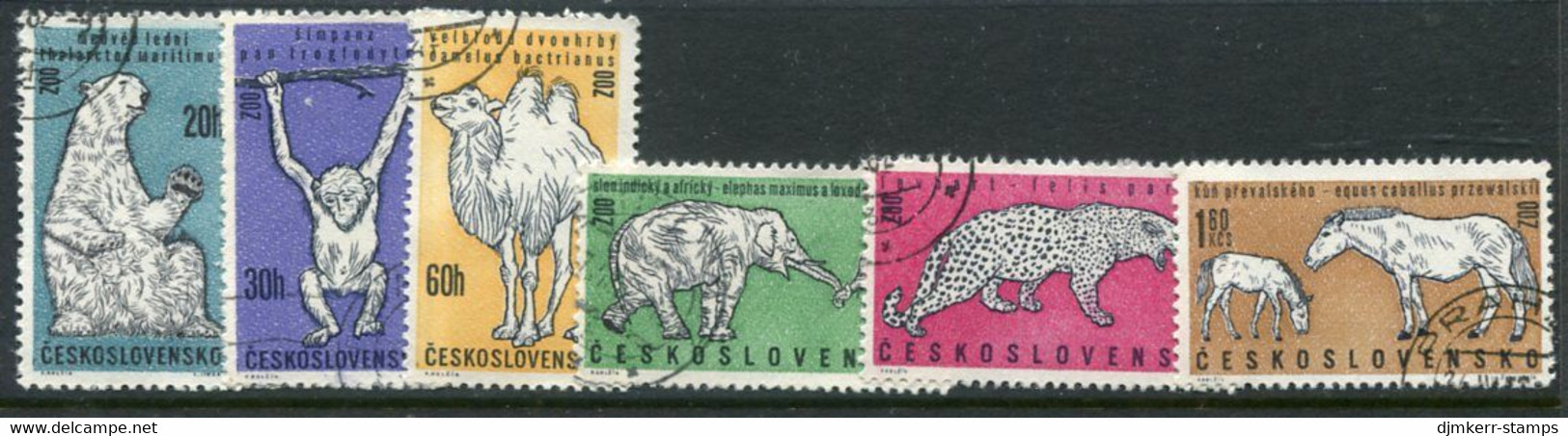 CZECHOSLOVAKIA 1962 Zoo Animals Used.  Michel 1335-40 - Gebraucht