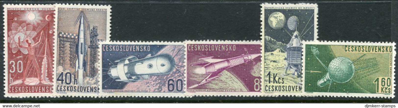 CZECHOSLOVAKIA 1962 Space Exploration MNH / **.  Michel 1329-34 - Nuevos