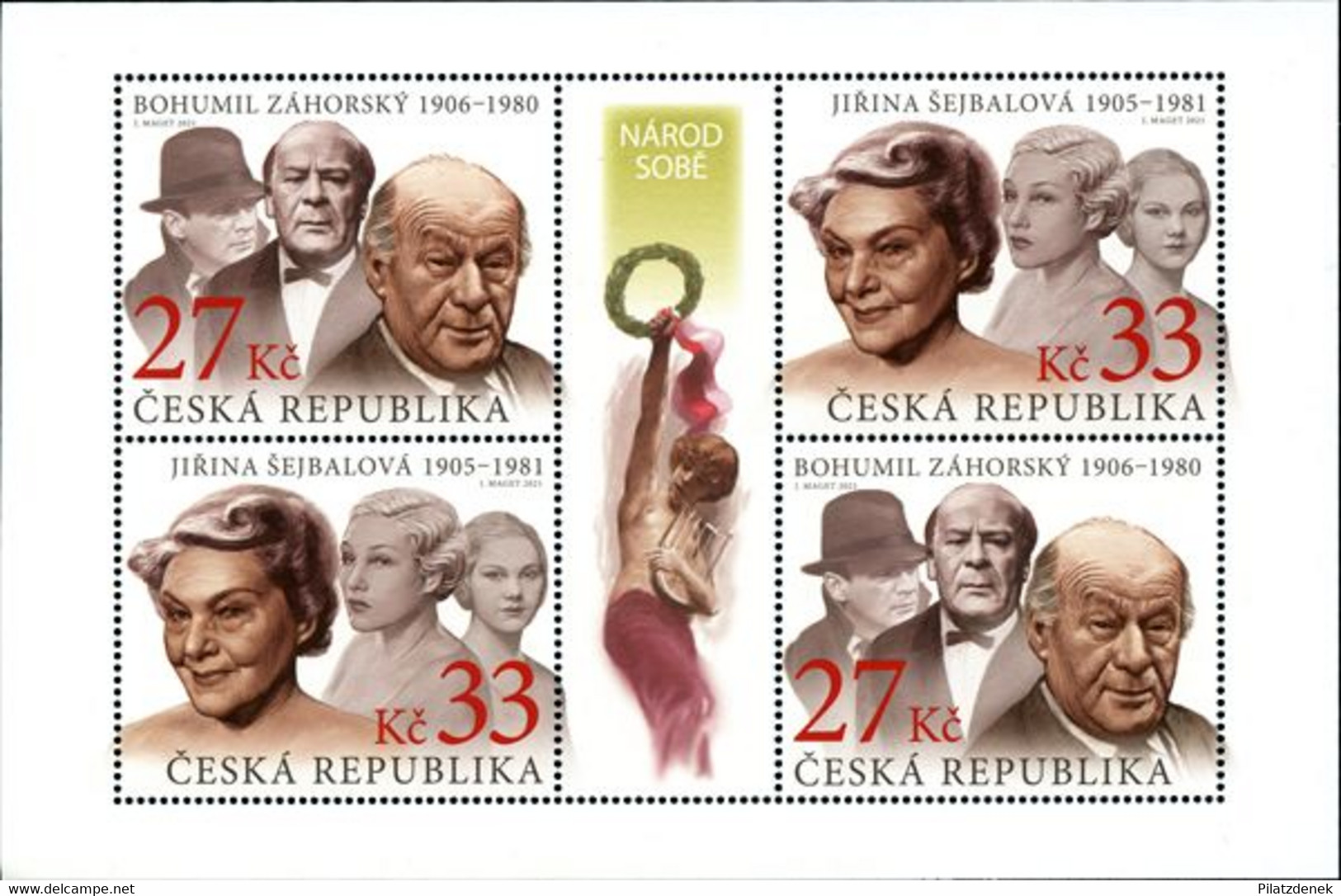 Czech Republik 2021, Tschechische Schauspieler, MNH - Unused Stamps