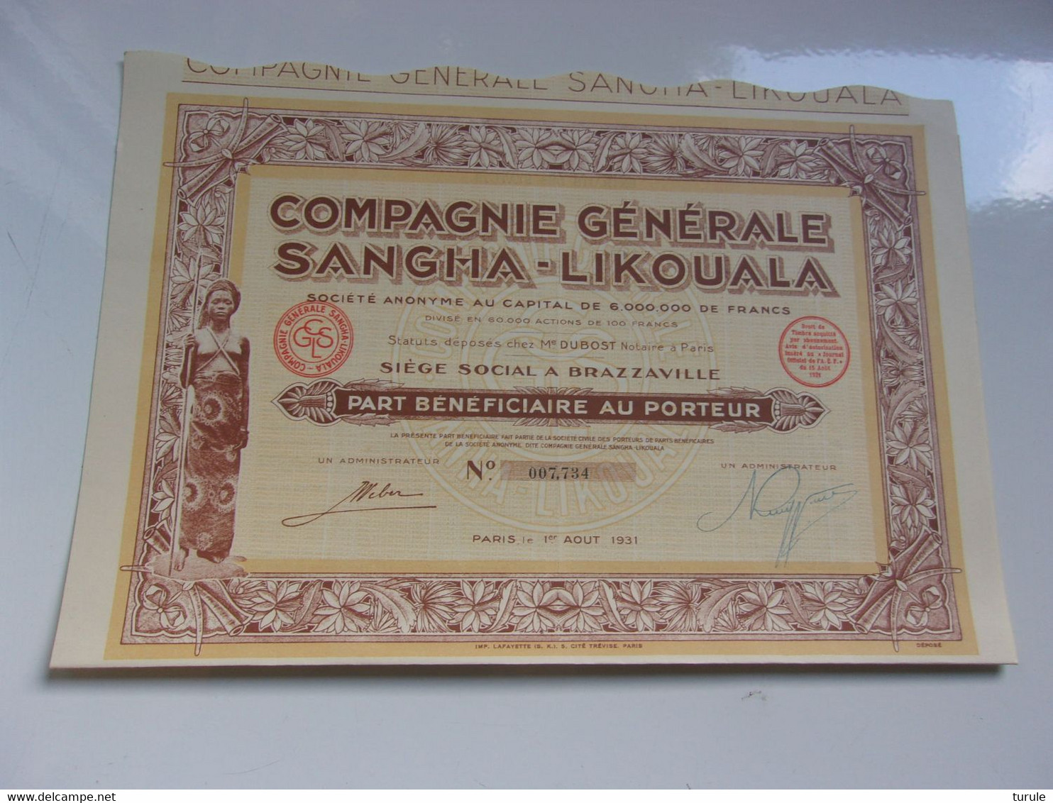 Compagnie Generale Sangha Likouala (BRAZZAVILLE , CONGO) - Sonstige & Ohne Zuordnung