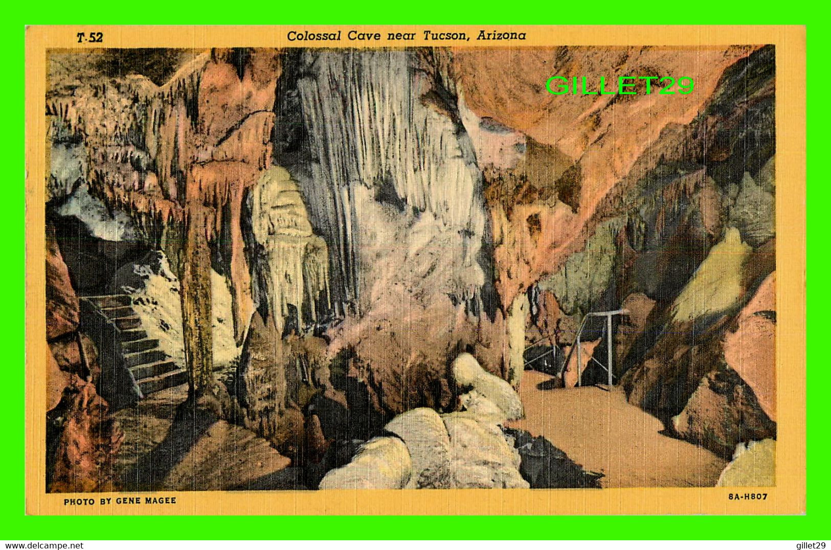 TUCSON, AZ - COLOSSAL CAVE - PHOTO BY GENE MAGEE - TRAVEL IN 1952 - LOLLESGARD SPECIALTY CO - - Tucson