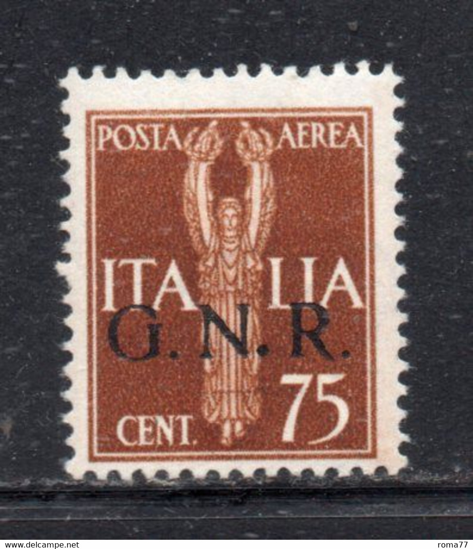 XP2457 - REPUBBLICA SOCIALE GNR , Posta Aerea Il 75 Cent N. 119 : "PUNTO GROSSO DOPO N"  ***  MNH - Correo Aéreo