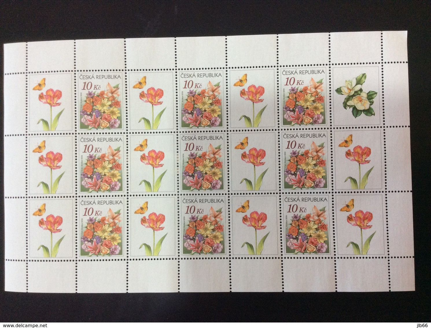 2006 Feuillet YT 419 Neuf De 9 Timbres Bouquet De Fleurs  Papillon Flower - Blocks & Sheetlets