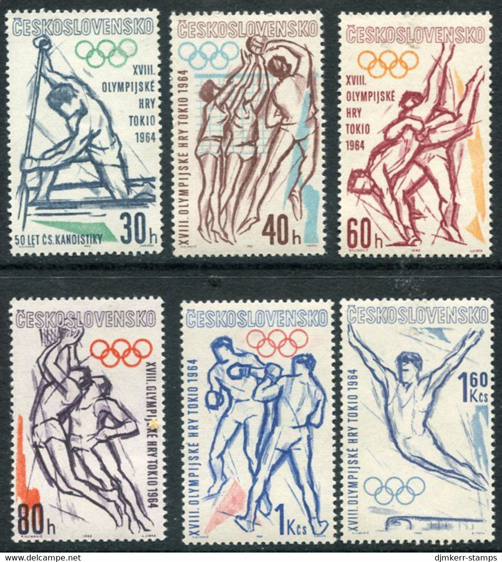 CZECHOSLOVAKIA 1963 Olympic Games, Tokyo MNH / **.  Michel 1432-37 - Ongebruikt