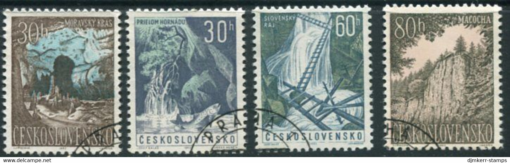 CZECHOSLOVAKIA 1963 Natural Attractions Used.  Michel 1418-21 - Usados
