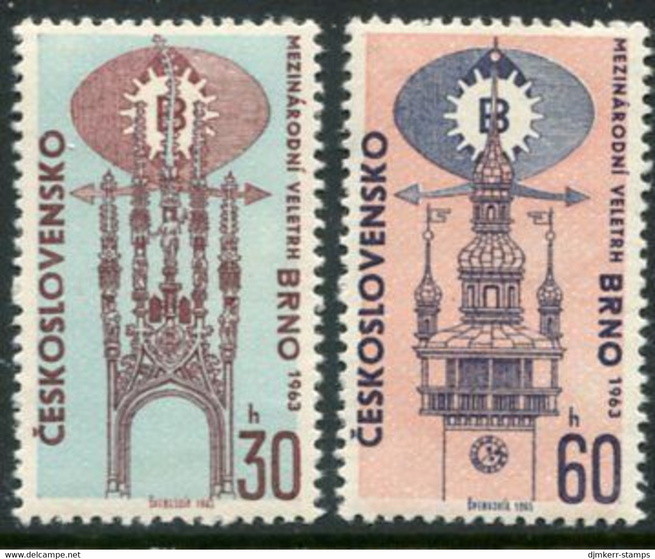 CZECHOSLOVAKIA 1963 Brno Trade Fair MNH / **.  Michel 1416-17 - Nuevos