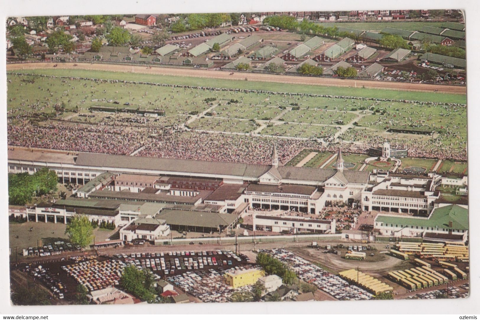 BIRD'S EYE VIEW ,DERBY DAY CHURCHILL DOWNS,LOUISVILLE,,POSTCARD - Louisville