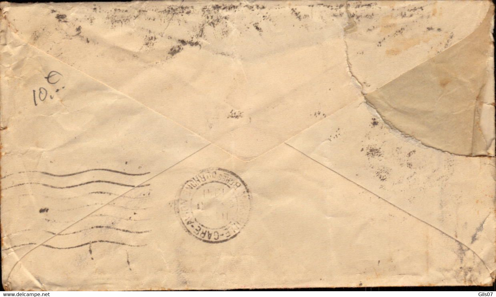 Lettre D Alger Pour Chantier De Jeunesse N°16 Groupe De Direction Le Muy, Var,  1941 (etat) - WW II