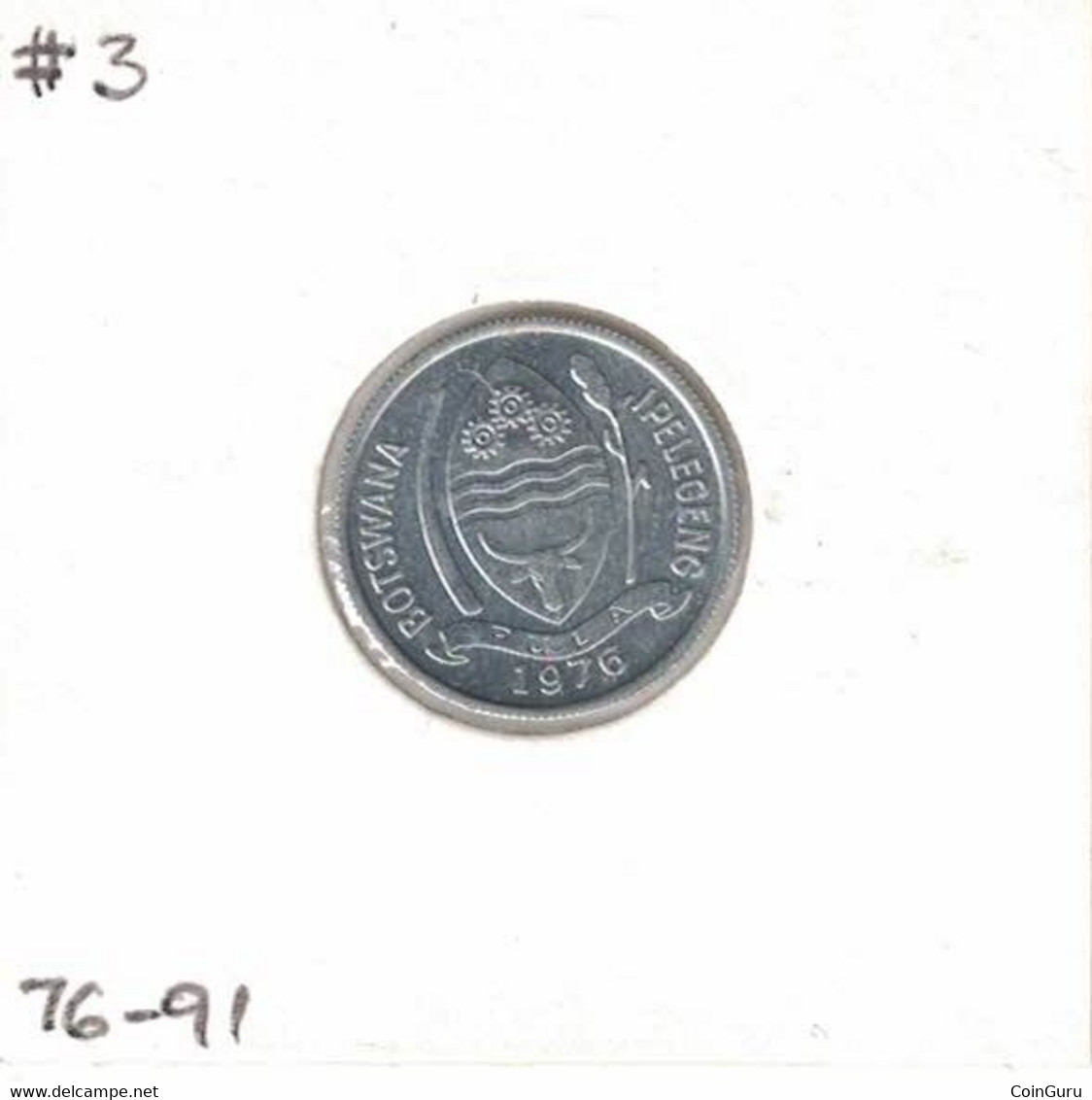 Botswana 1 Thebe 1976, UNC - Botswana