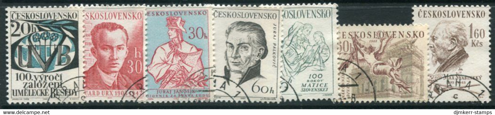 CZECHOSLOVAKIA 1963 Cultural Personalities And Events Used.  Michel 1386-92 - Usados