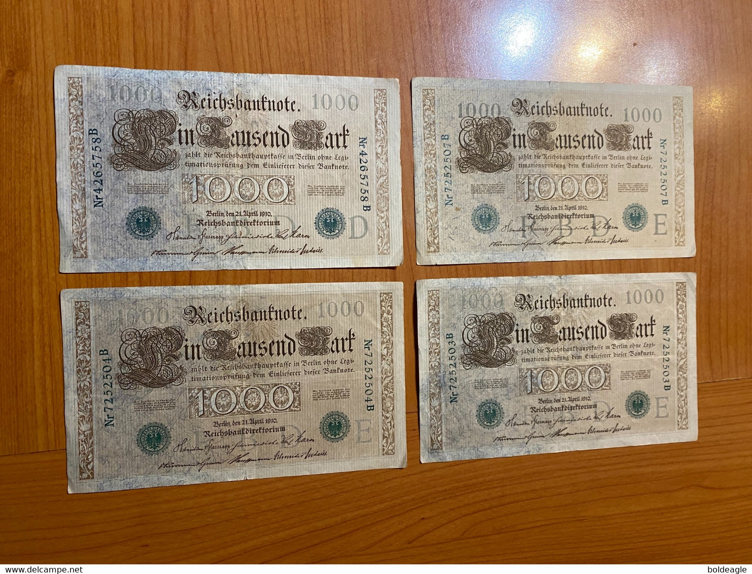 Allemagne - Lot De 4 Billets 1000 Mark 1910 - 1.000 Mark