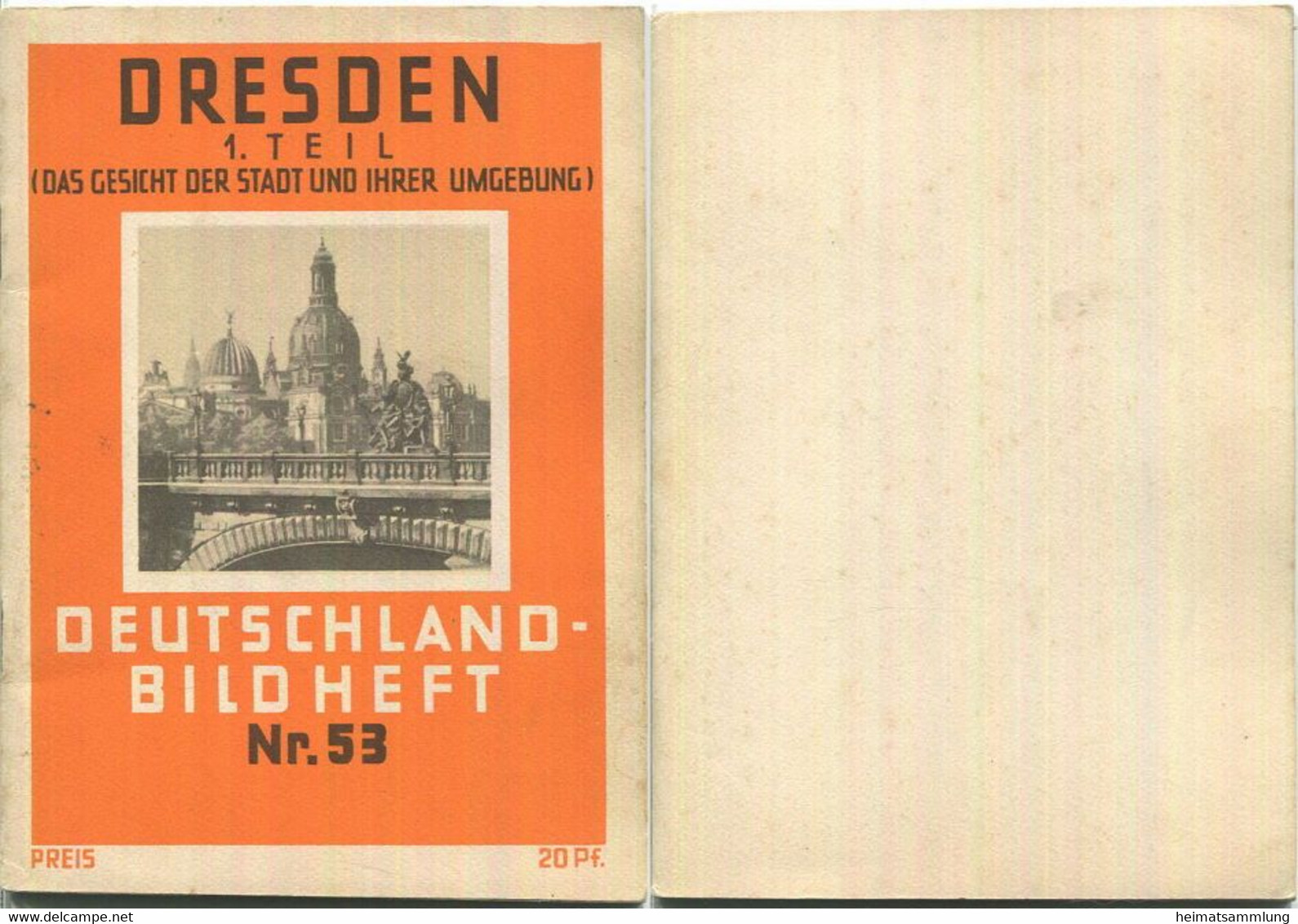 Nr. 53 Deutschland-Bildheft - Dresden 1. Teil - Das Gesicht Der Stadt Und Ihrer Umgebung - Dresden & Leipzig