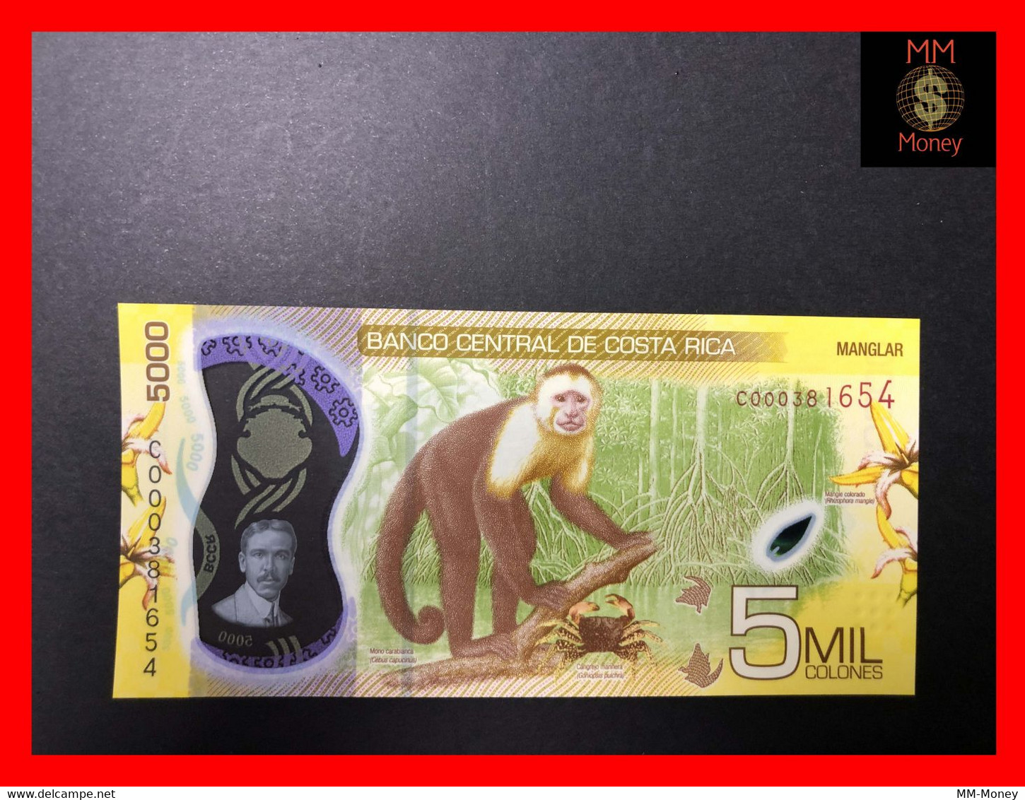 COSTA RICA  5.000 5000 Colones  14.9.2018 (issued 2020)  P. 281  New   Polymer  UNC - Costa Rica