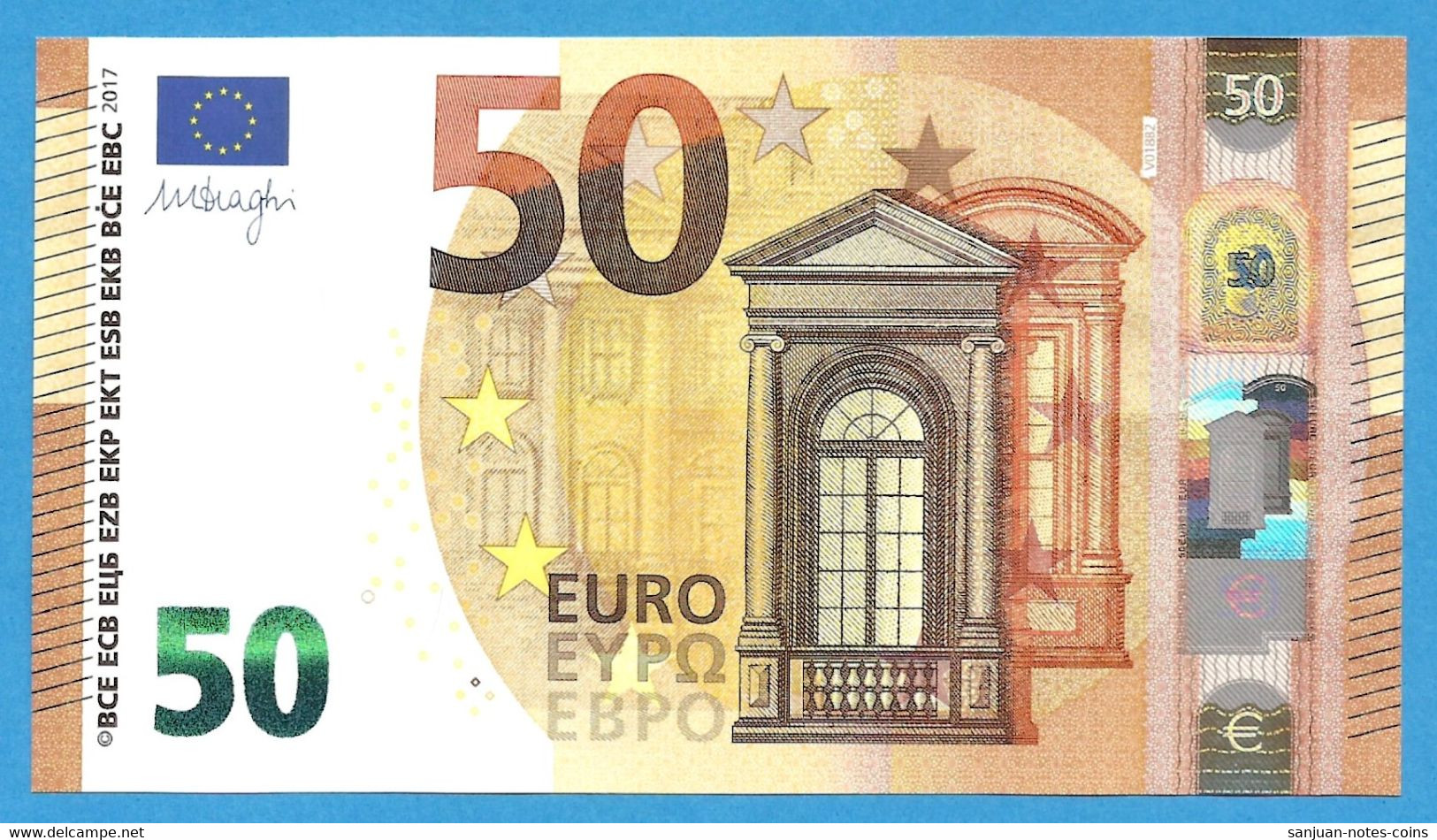 50 EURO SPAIN DRAGHI VB-V018 UNC-FDS (D117) - 50 Euro