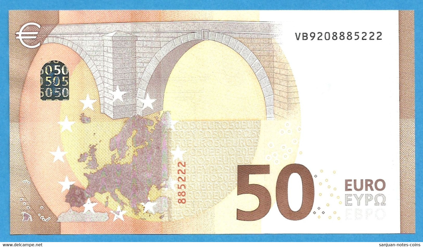 50 EURO SPAIN DRAGHI VB-V018 UNC-FDS (D117) - 50 Euro