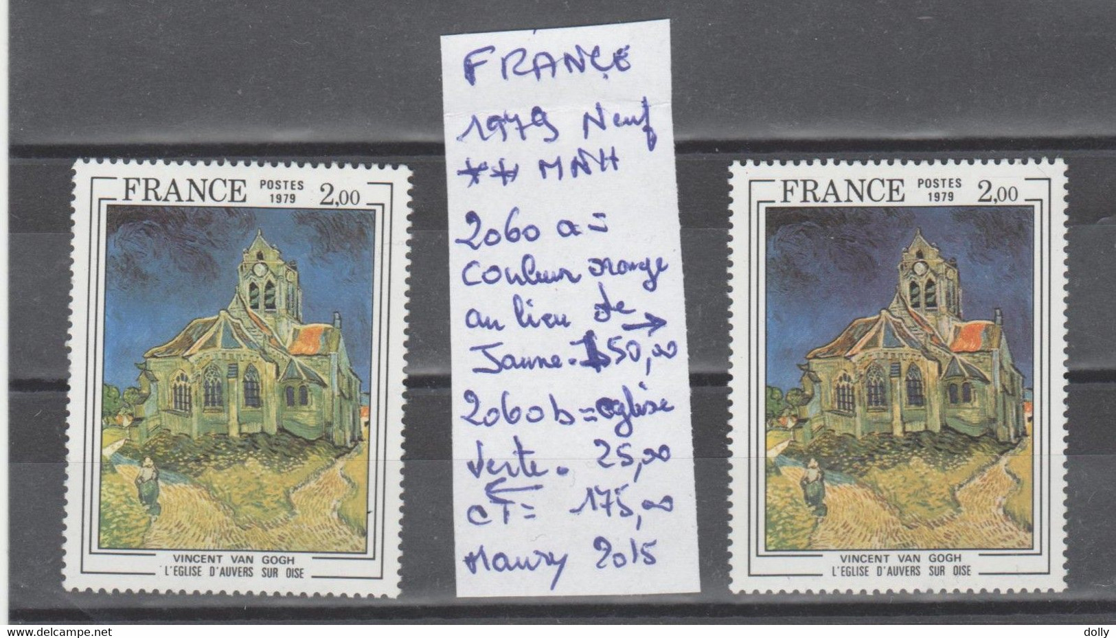 TIMBRES DE FRANÇE NEUF** MNH VARIETEES 1979  Nr 2060 A  COTE   175  € - Roulettes