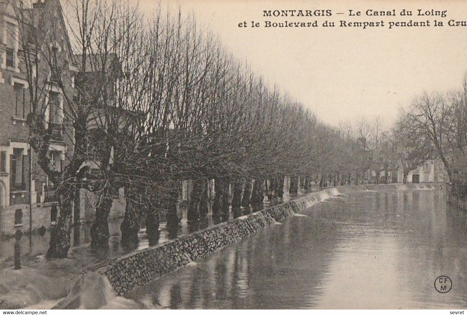 MONTARGIS. - Le Canal Du Loing Et Le Boulevard Du Rempart Pendant La Crue - Montargis