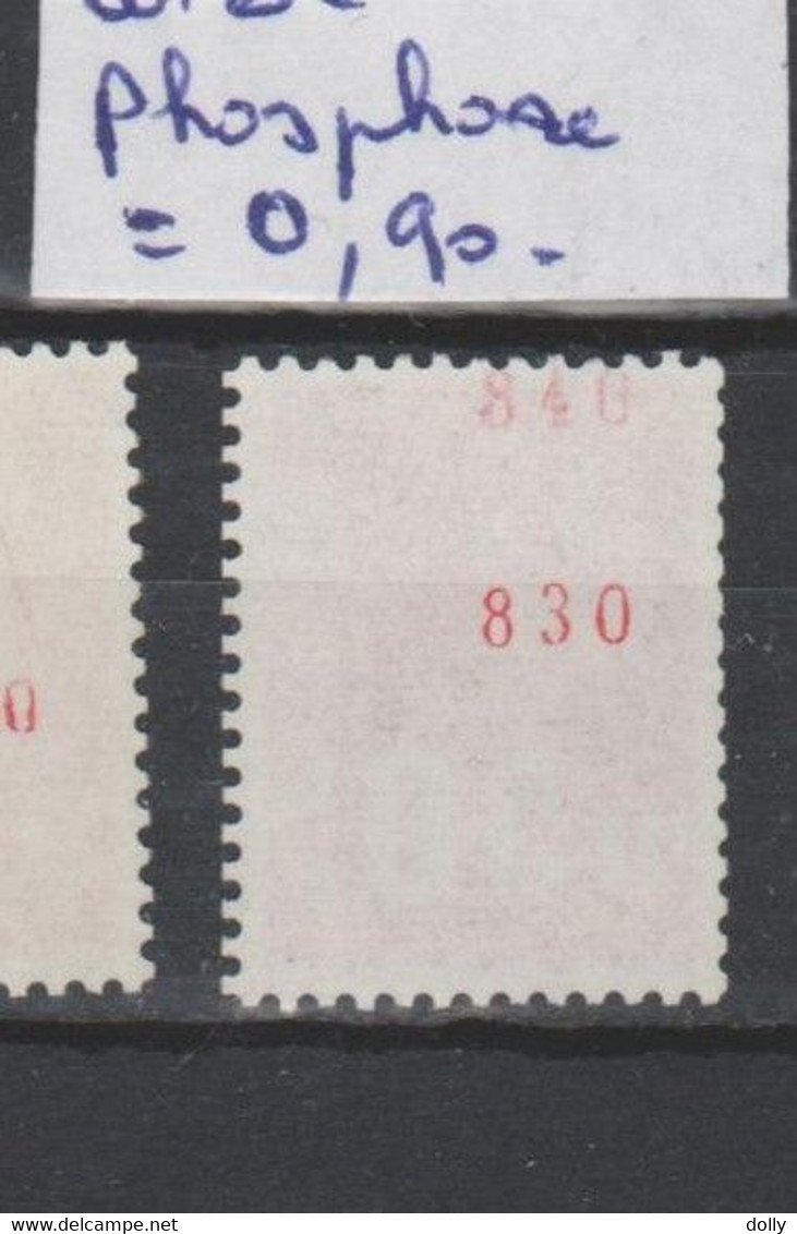 TIMBRES DE FRANÇE NEUF** MNH Nr ROUGE AU VERSO +  VARIETEES  Nr VOIR SUR PAPIER AVEC TIMBRES COTE   120.00 € - Roulettes