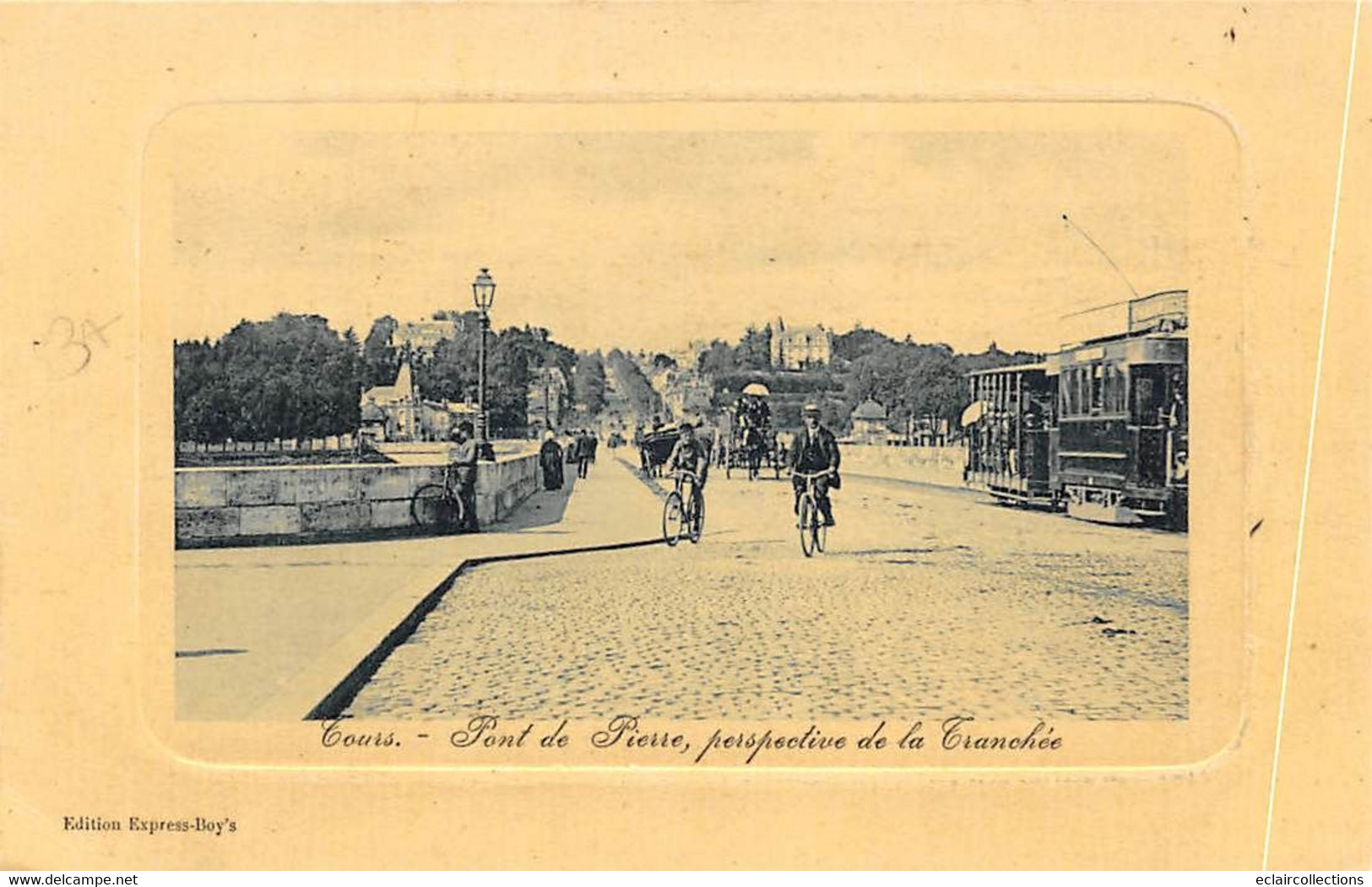 Tours       37          Quais-Ponts  Perspective De La Tranchée. Tramway      (voir Scan) - Tours