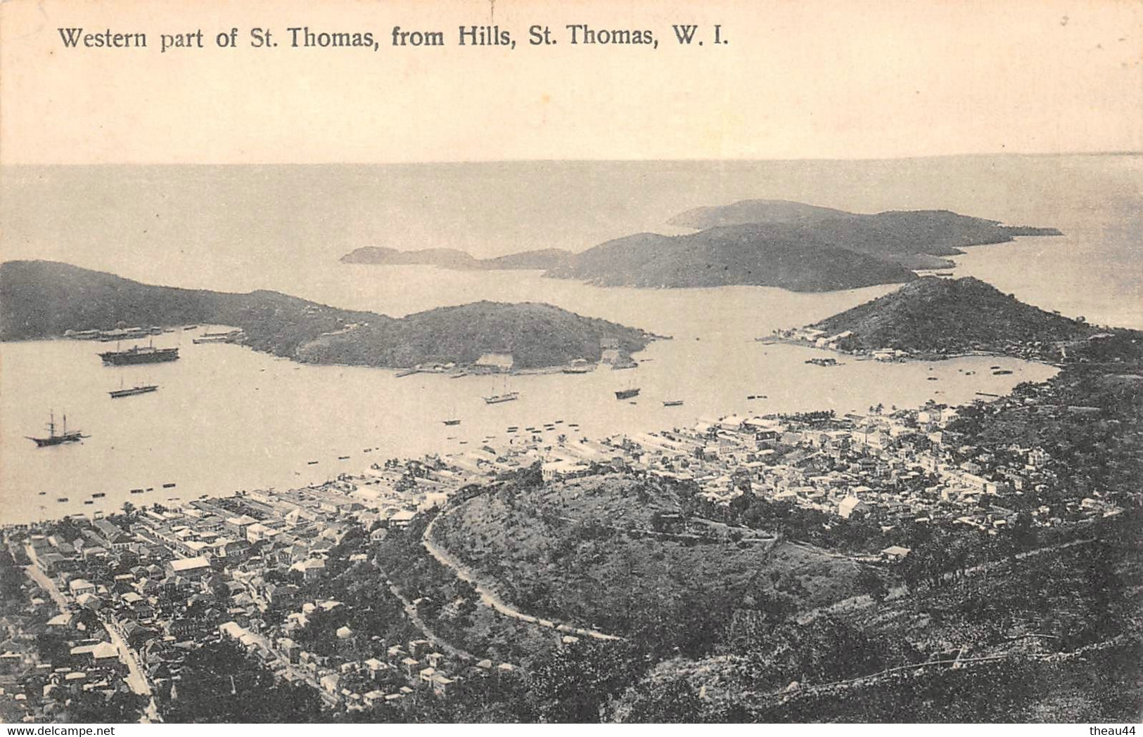 ¤¤   -   ANTILLES    -  ILES VIERGES   -  Western Part Of Saint-Thomas, From Hills     -    ¤¤ - Amerikaanse Maagdeneilanden