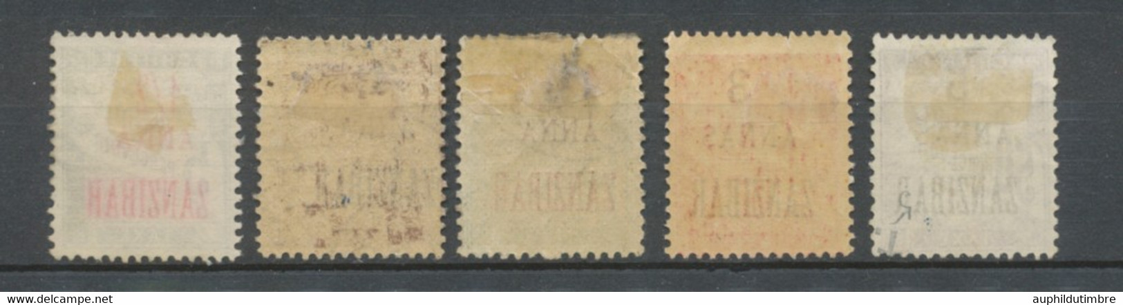 ZANZIBAR TAXE N°1 à 5 Obl/N*. Cote 97 €.  B/TB. H2656 - Used Stamps