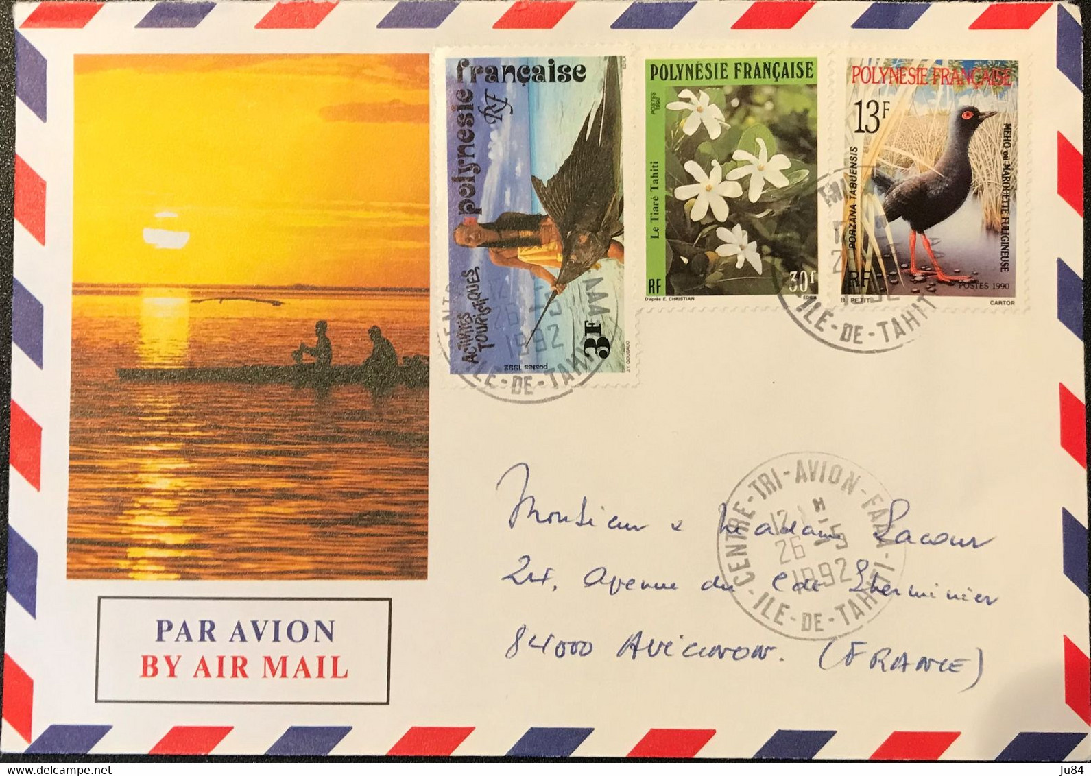 Océanie - Polynésie Française - Ile De Tahiti - Centre Tri Avion FAAA - Lettre Avion Pour Avignon (France) - 26 Mai 1992 - Used Stamps