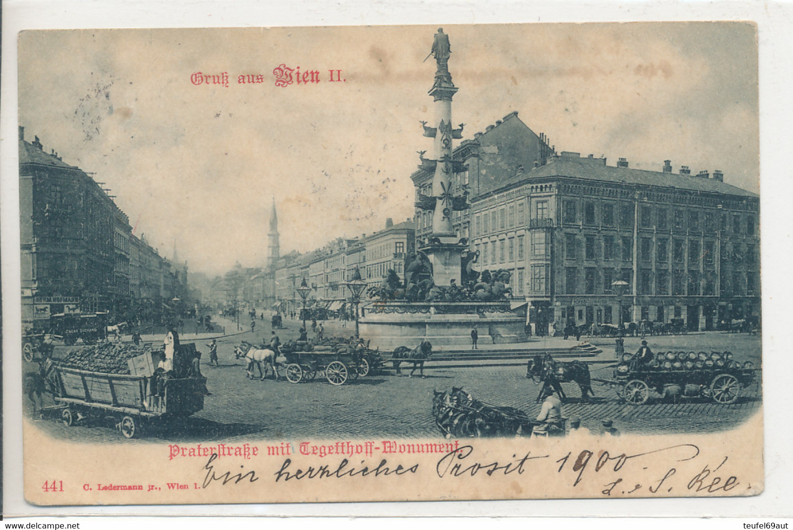 AK Wien II - Praterstraße M. Tegetthoff Monument 1900 - Other & Unclassified