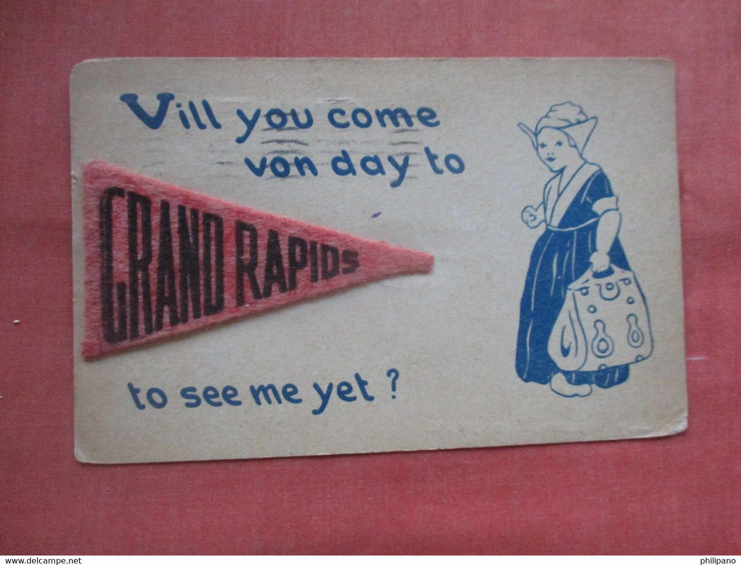 Felt Pennant.   Grand Rapids - Michigan > Grand Rapids      Ref  5255 - Grand Rapids