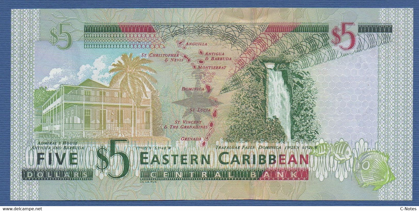 EAST CARIBBEAN STATES - St. Vincent - P.42V – 5 Dollars ND (2003) UNC Serie M390485V - Caraïbes Orientales