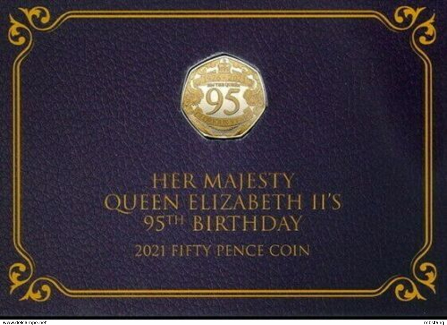 GIBRALTAR   2021 50 Pence    50p  IN MINT CARD   " QUEEN 95th BIRTHDAY" COLOUR  MINTAGE: 2500 COINS - Gibraltar