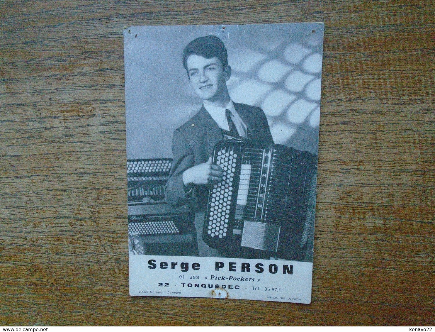 Ancienne Pub ,  Serge Person Et Ses Pick-pockets , De Tonquédec Côtes D'armor - Music And Musicians