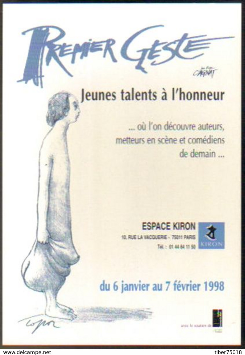 Carte Postale "Cart'Com" (1998) Premier Geste (Jeunes Talents à L'honneur) Espace Kiron (illustration : Topor) - Topor