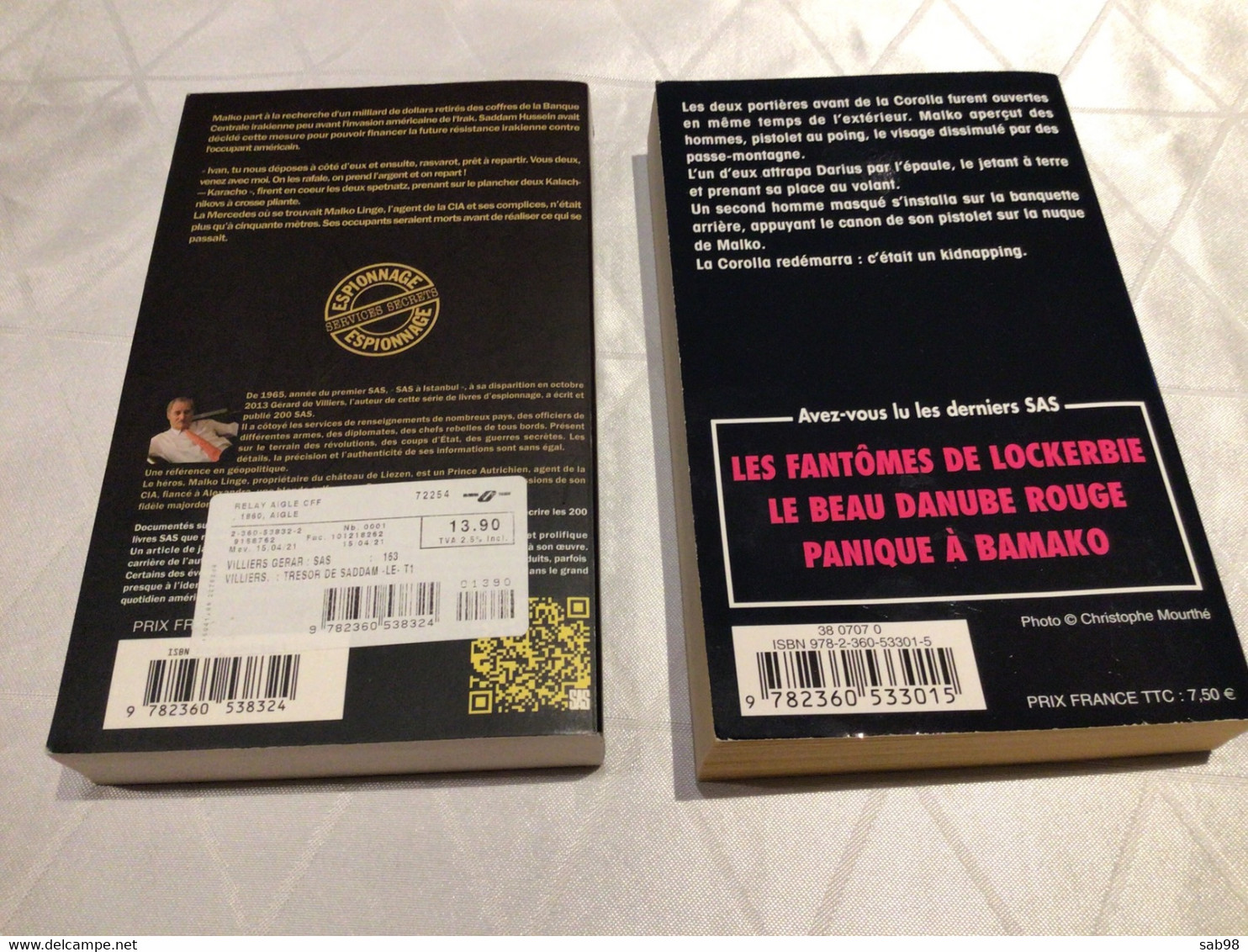 SAS Espionnage Livre De Gérard De VilliersLe Trésor De Saddam Et Sauve Qui Peut à Kaboul - Zonder Classificatie